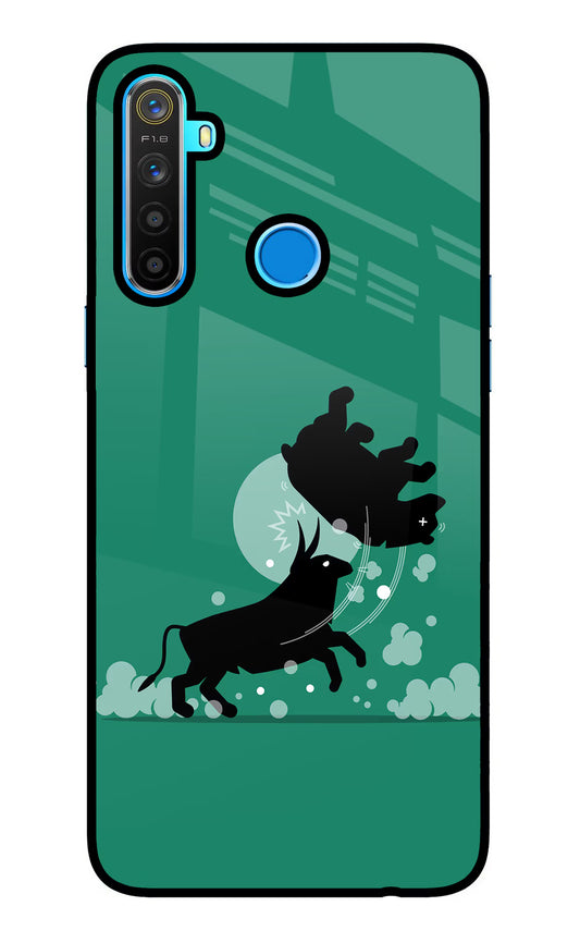 Bull Conqueror Realme 5/5i/5s Glass Case