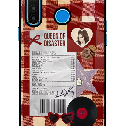 Queen of Disaster Realme 5/5i/5s Glass Case
