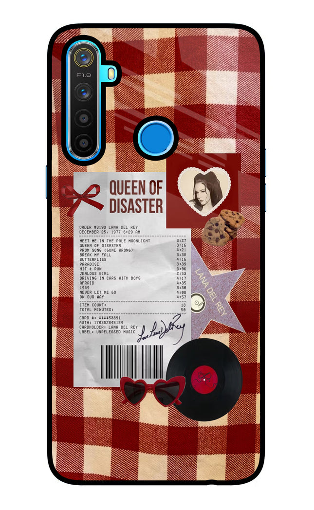 Queen of Disaster Realme 5/5i/5s Glass Case