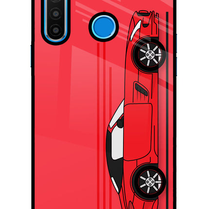 Red Velocity Realme 5/5i/5s Glass Case
