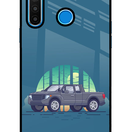Retro Garage Vibe Realme 5/5i/5s Glass Case