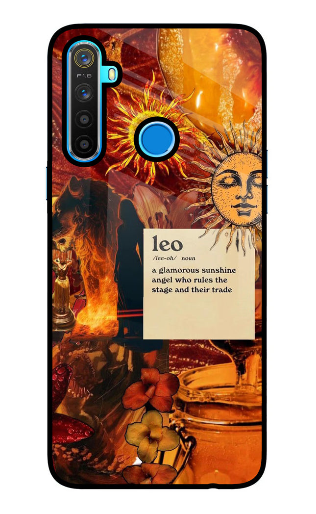 Leo Zodiac Realme 5/5i/5s Glass Case