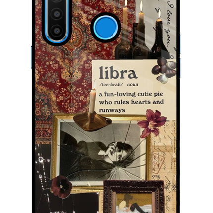 Libra Zodiac Realme 5/5i/5s Glass Case Back Cover by Casekaro