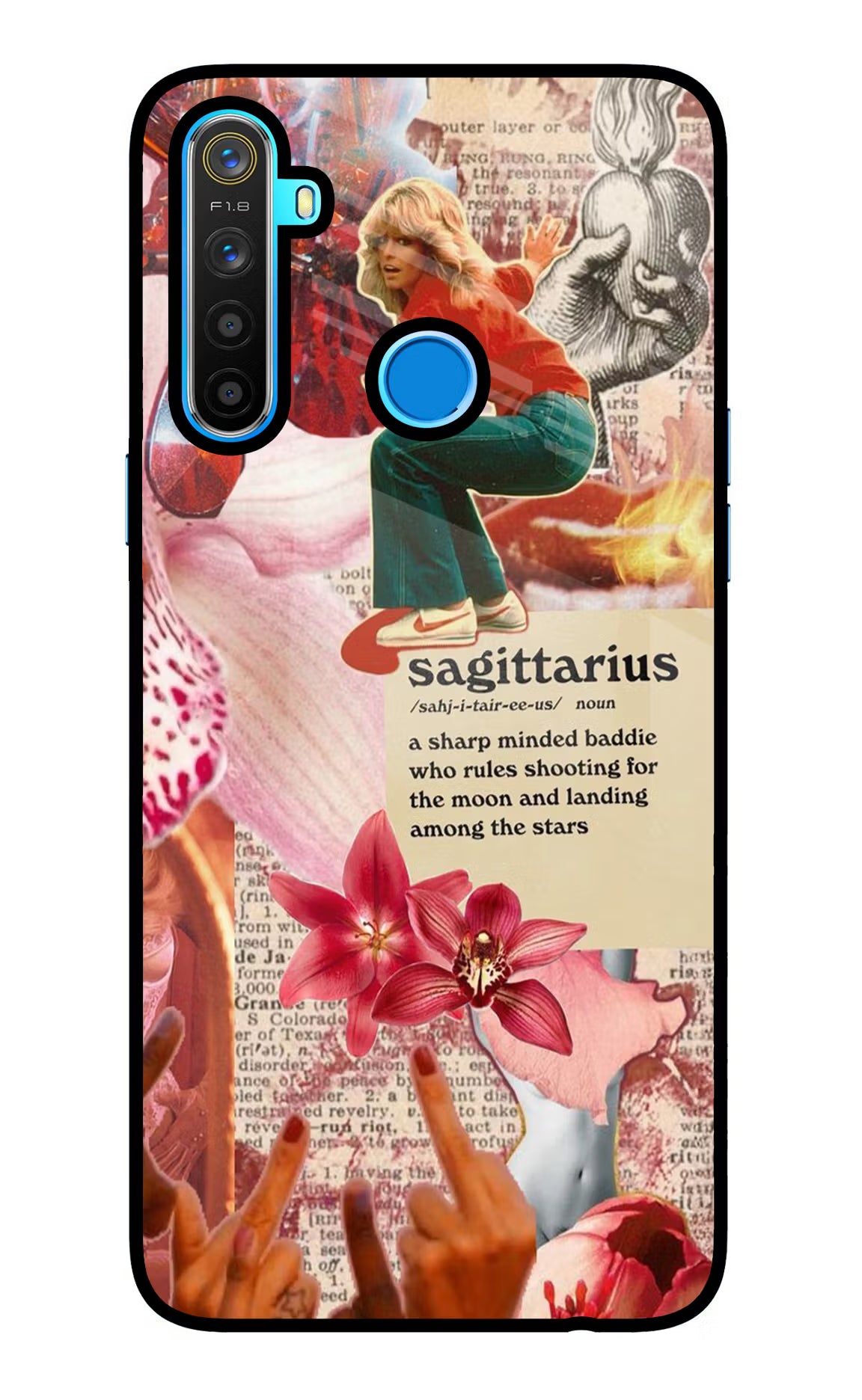 Sagittarius Zodiac Realme 5/5i/5s Glass Case Back Cover by Casekaro