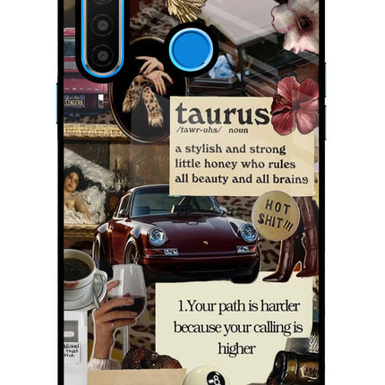 Taurus Zodiac Realme 5/5i/5s Glass Case