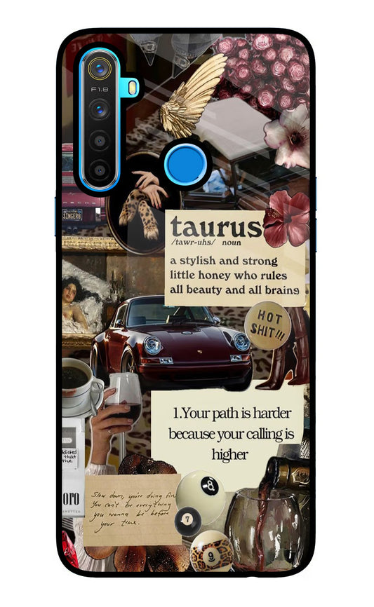 Taurus Zodiac Realme 5/5i/5s Glass Case