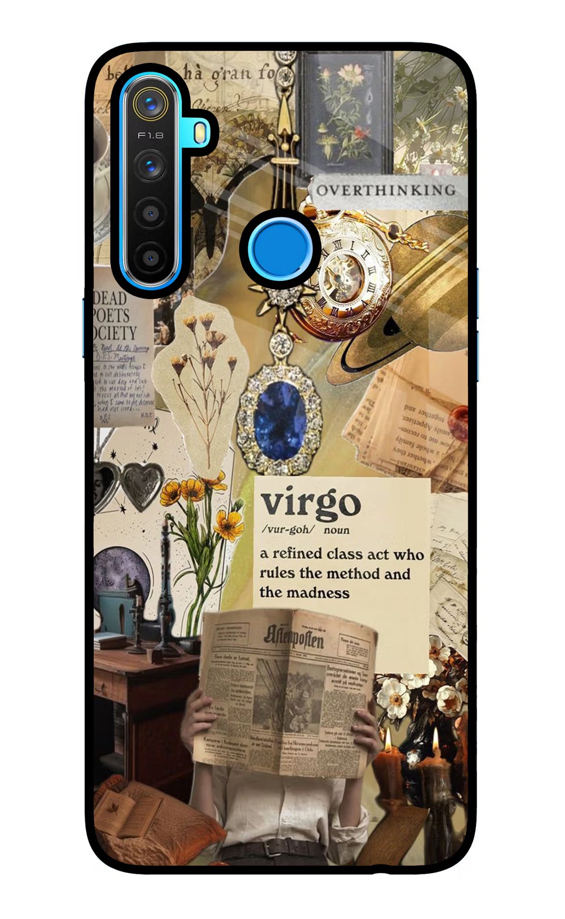 Virgo Zodiac Realme 5/5i/5s Glass Case Back Cover by Casekaro