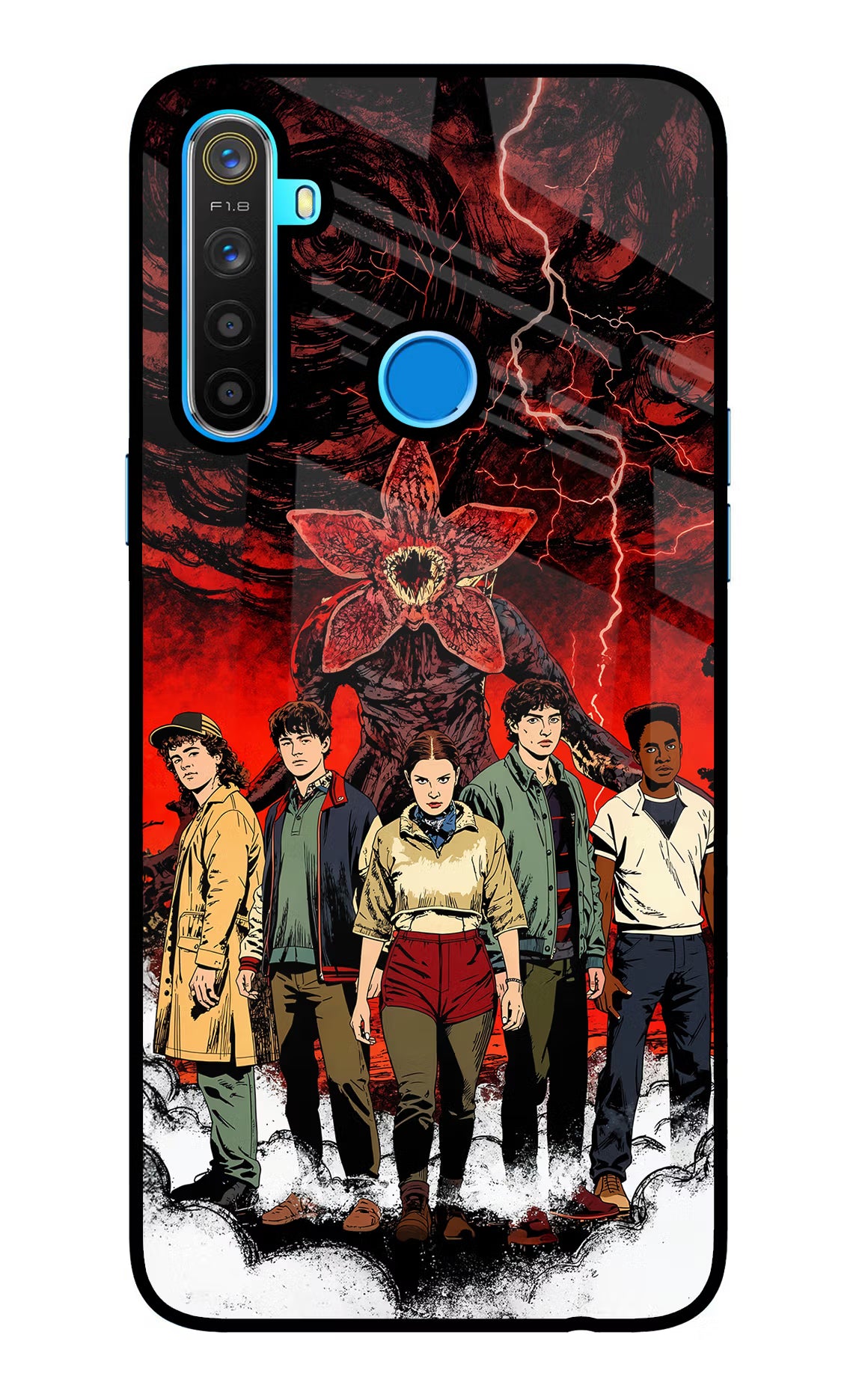 Ordinary Things Characters Realme 5/5i/5s Glass Case Back Cover by Casekaro