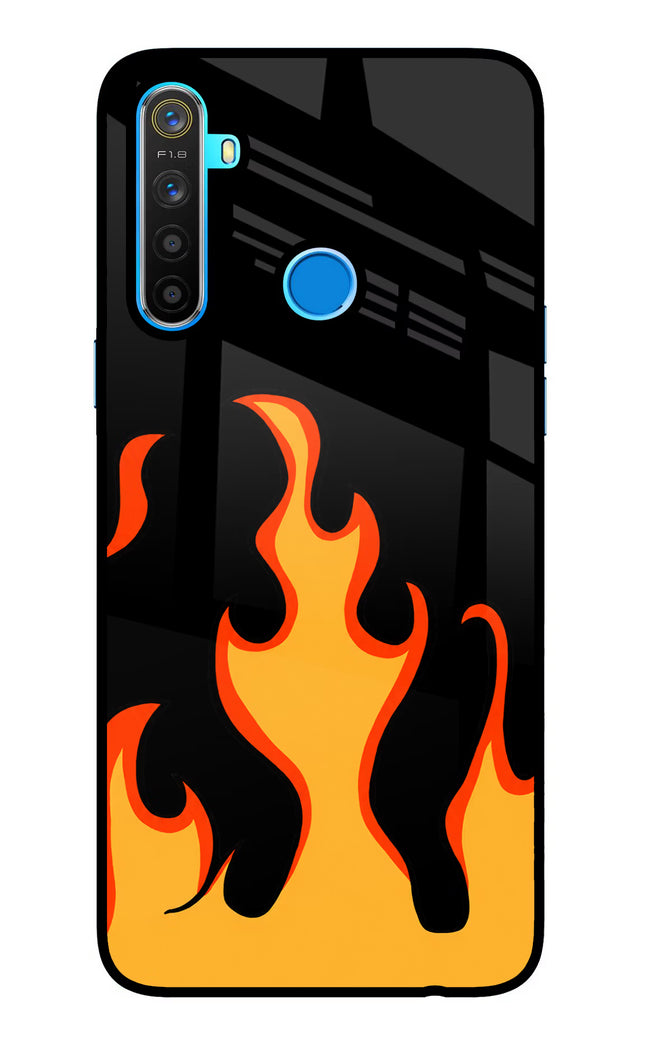 Fired Up – Black Realme 5/5i/5s Glass Case