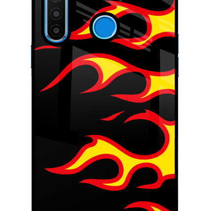 Side Sweep Flames Realme 5/5i/5s Glass Case