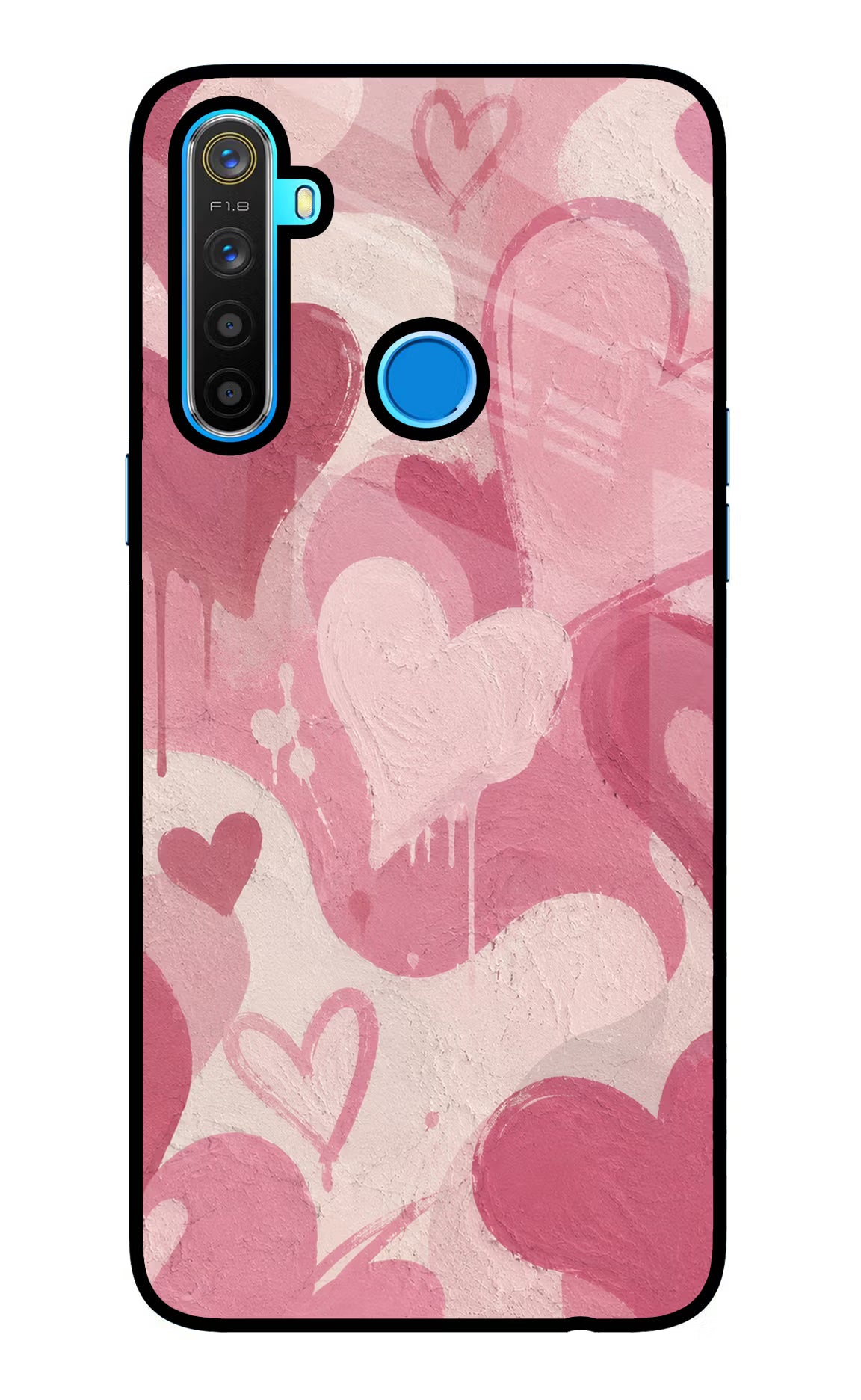 Hearty case Realme 5/5i/5s Glass Case