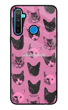 Pink Cats Realme 5/5i/5s Glass Case