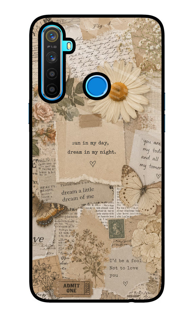 Vintage case Realme 5/5i/5s Glass Case