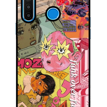Funkover Realme 5/5i/5s Glass Case Back Cover by Casekaro