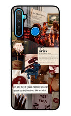 Zodiac Aries Realme 5/5i/5s Glass Case