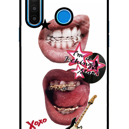 Rockstar Realme 5/5i/5s Glass Case Back Cover by Casekaro