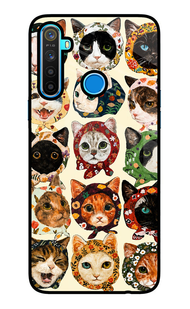 Cool Cat Realme 5/5i/5s Glass Case