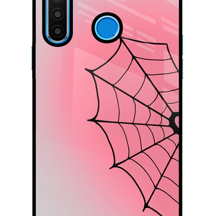 Pink Web Realme 5/5i/5s Glass Case