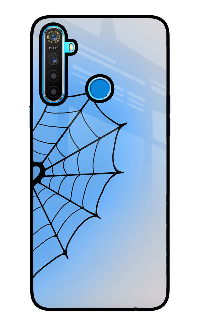 Blue Web Realme 5/5i/5s Glass Case