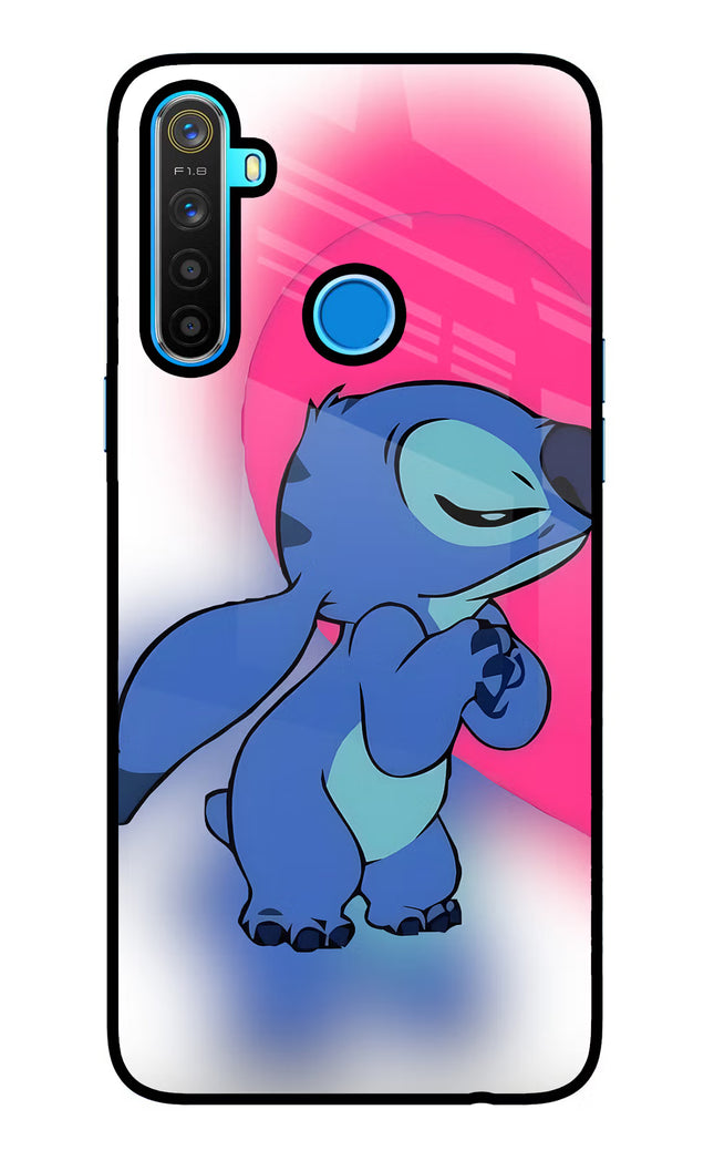 Stitch Hug Realme 5/5i/5s Glass Case