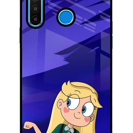 Star Glow Realme 5/5i/5s Glass Case Back Cover by Casekaro