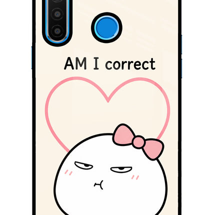 Always Right Realme 5/5i/5s Glass Case Back Cover by Casekaro