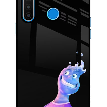 Wade Wave Realme 5/5i/5s Glass Case Back Cover by Casekaro