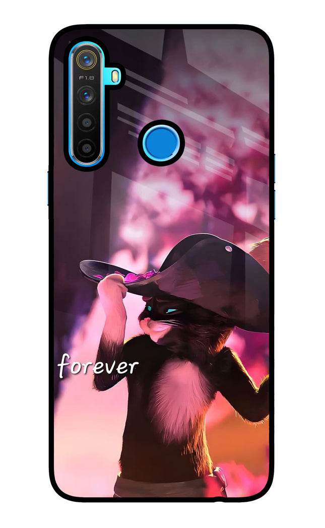 Forever Cat Realme 5/5i/5s Glass Case