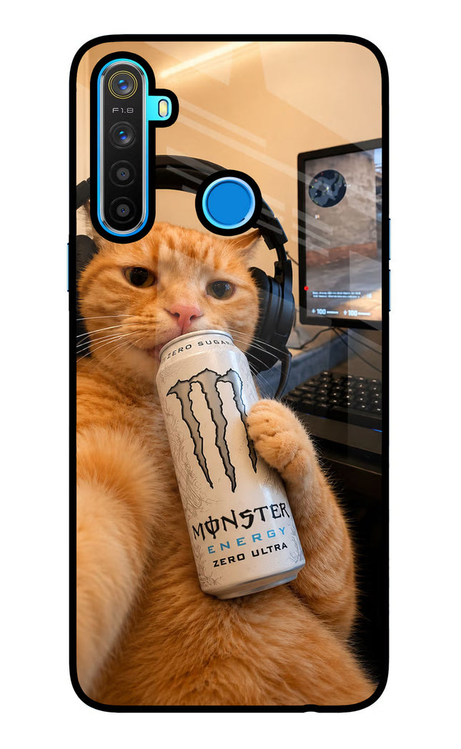 Gamer Cat Energy Realme 5/5i/5s Glass Case