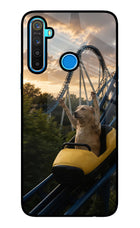 Rollercoaster Dog Realme 5/5i/5s Glass Case