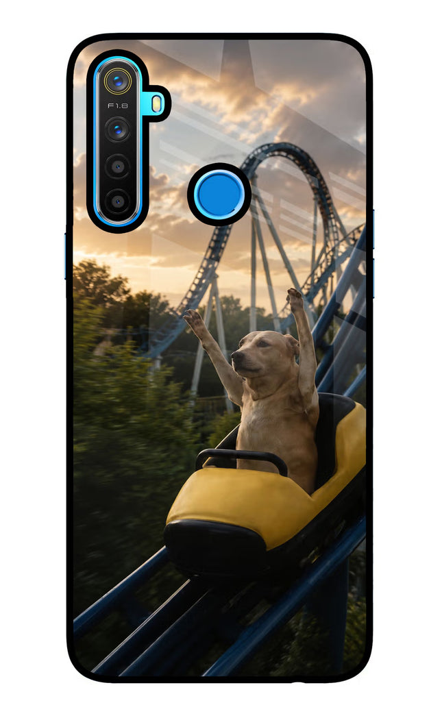 Rollercoaster Dog Realme 5/5i/5s Glass Case