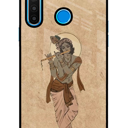 Krishna Realme 5/5i/5s Glass Case Back Cover by Casekaro