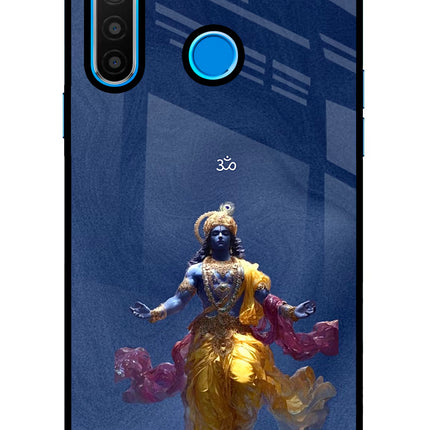 Cosmic Krishna Realme 5/5i/5s Glass Case Back Cover by Casekaro