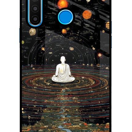 Space Monk Realme 5/5i/5s Glass Case Back Cover by Casekaro