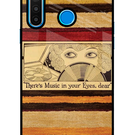 Vinyl Stripes Realme 5/5i/5s Glass Case Back Cover by Casekaro