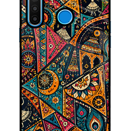 Folk Print Realme 5/5i/5s Glass Case