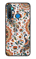 White Mayura Realme 5/5i/5s Glass Case