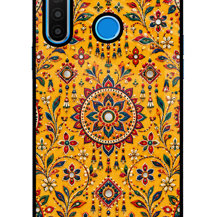 Sunlit Aura Realme 5/5i/5s Glass Case Back Cover by Casekaro