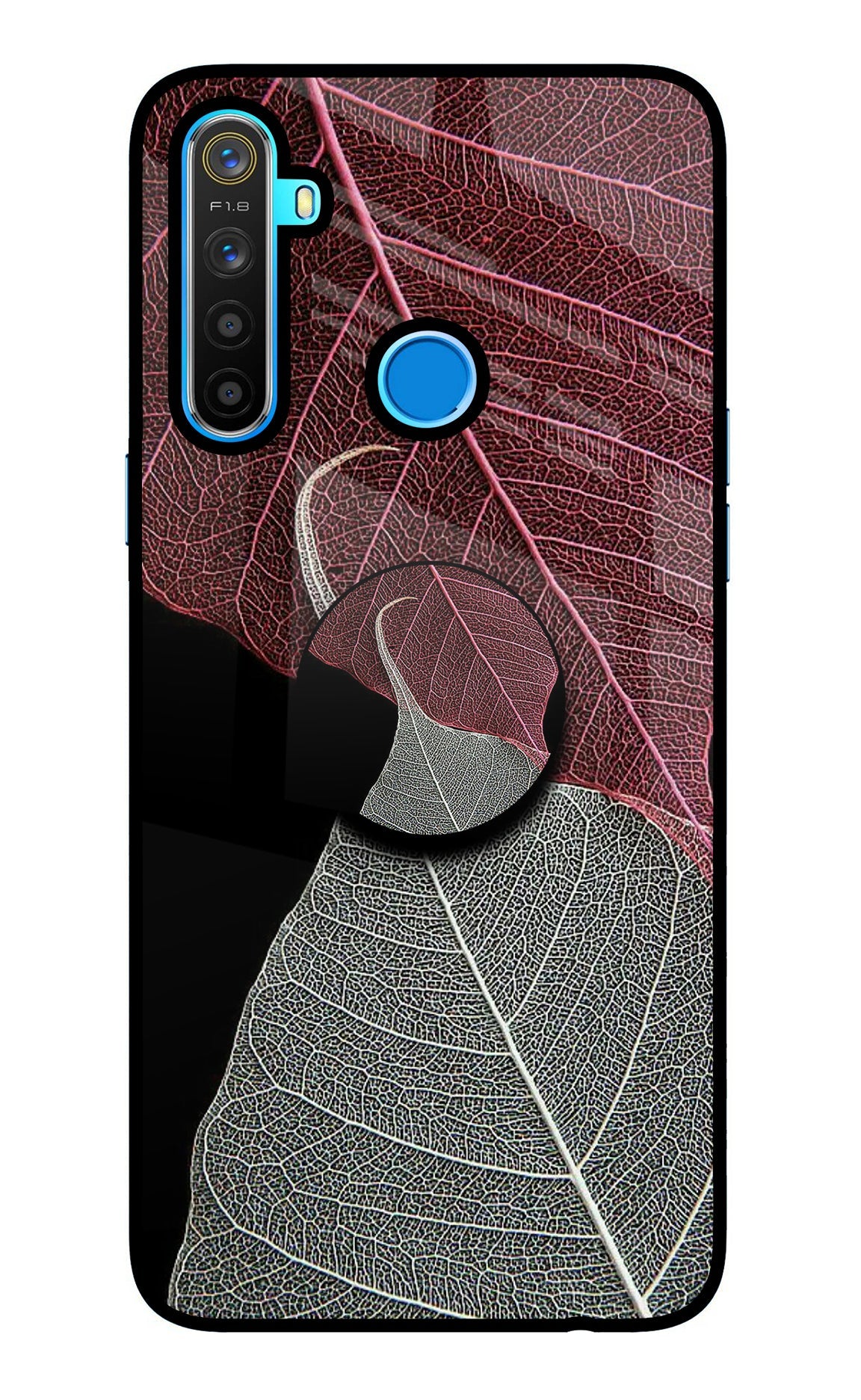 Leaf Pattern Realme 5/5i/5s Glass Case