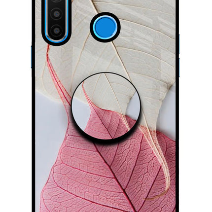 White Pink Leaf Realme 5/5i/5s Pop Case by Casekaro