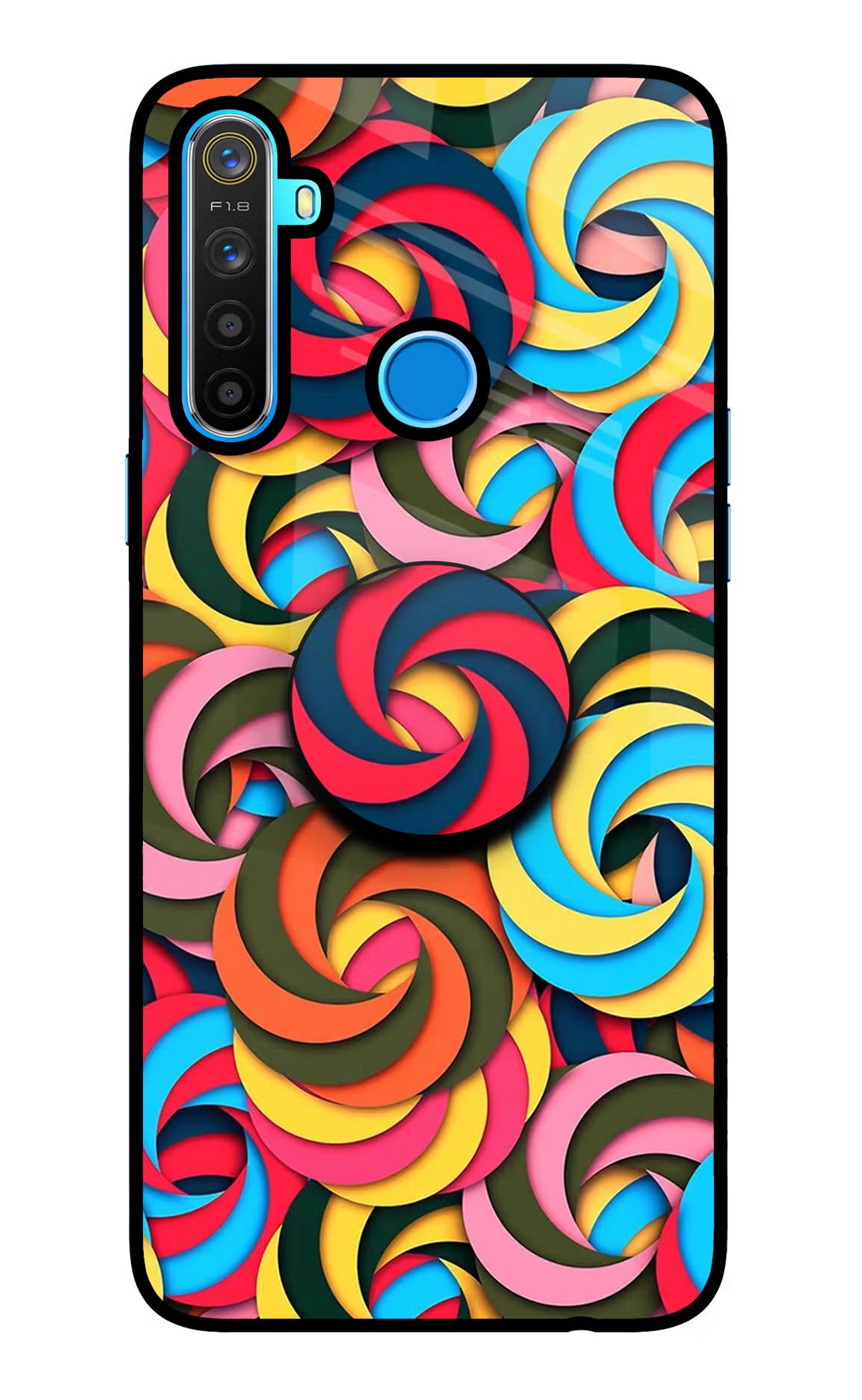 Spiral Pattern Realme 5/5i/5s Pop Case by Casekaro