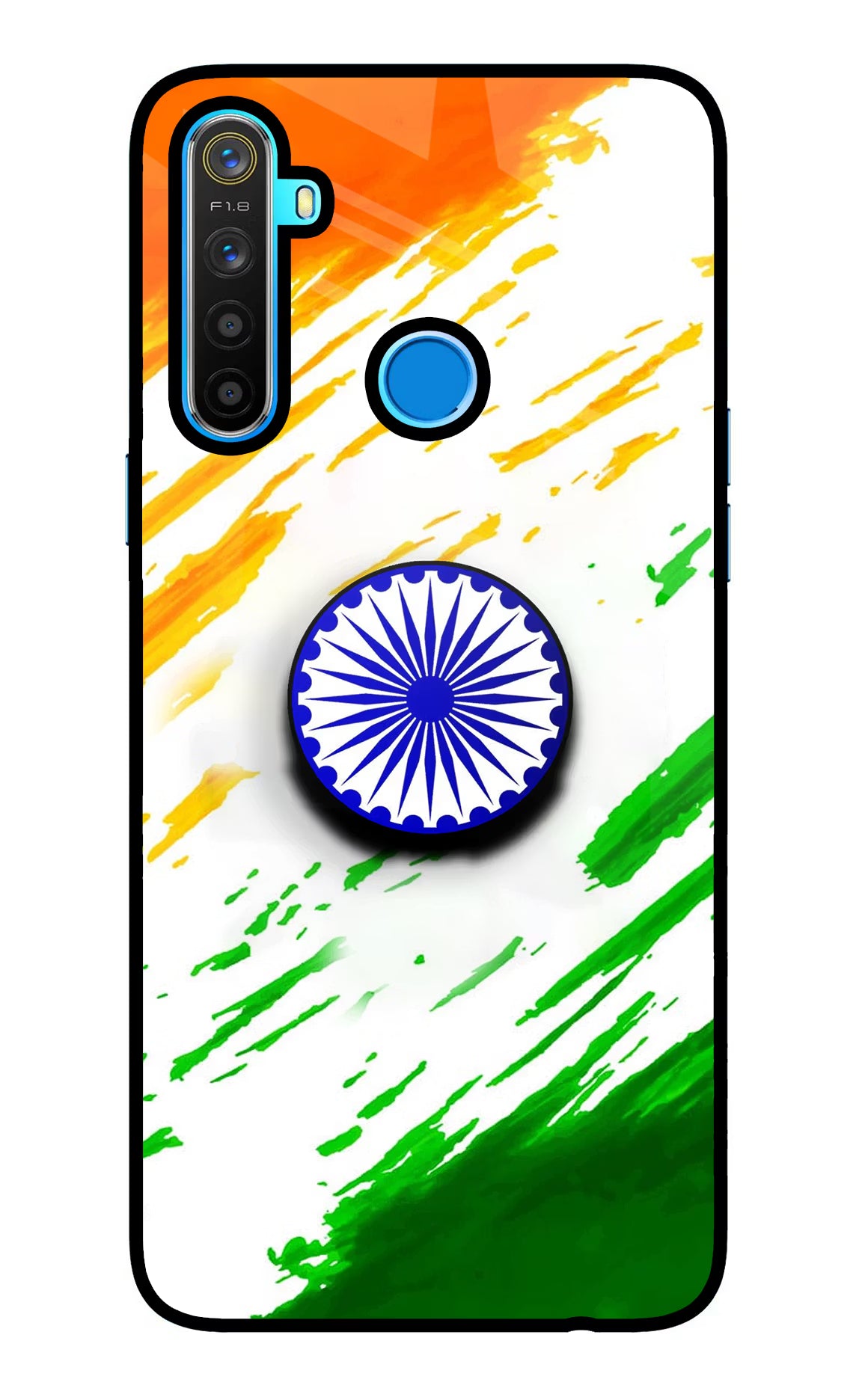 Indian Flag Ashoka Chakra Realme 5/5i/5s Pop Case by Casekaro