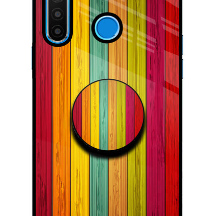 Multicolor Wooden Realme 5/5i/5s Pop Case by Casekaro