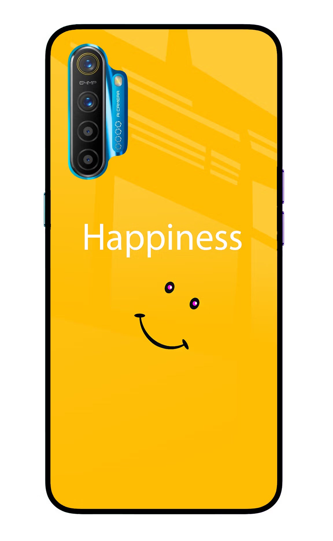 Happiness With Smiley Realme XT/X2 Glass Case