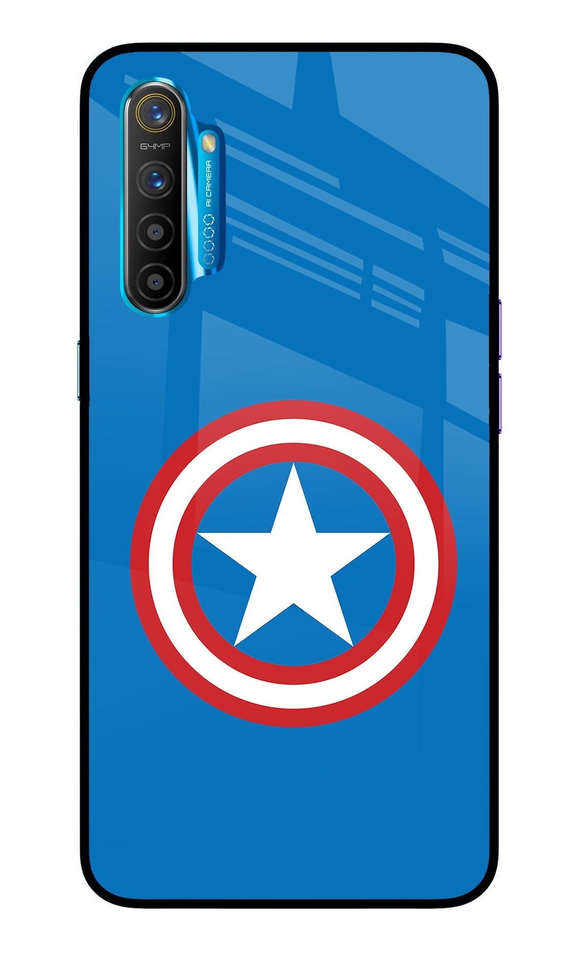 Captain America Logo Realme XT/X2 Glass Case