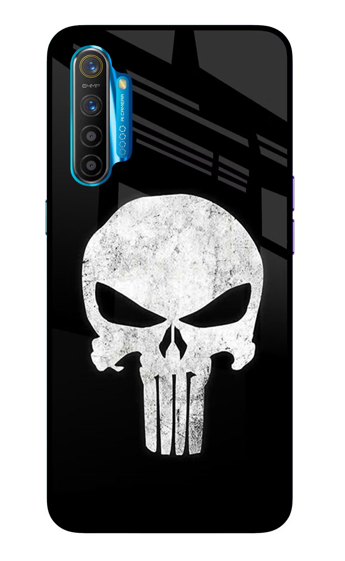 Punisher Skull Realme XT/X2 Glass Case Back Cover by Casekaro