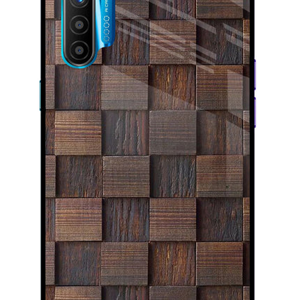 Wooden Cube Design Realme XT/X2 Glass Case Back Cover by Casekaro