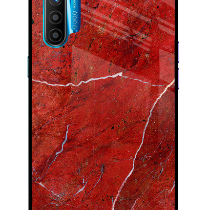 Red Marble Design Realme XT/X2 Glass Case Back Cover by Casekaro