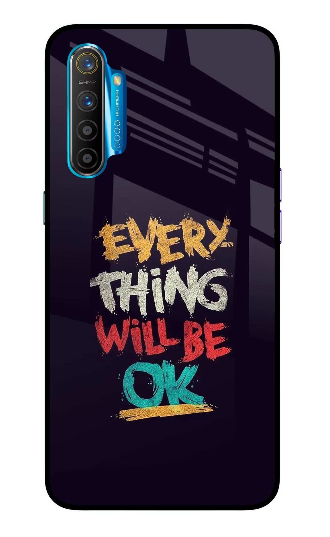 Everything Will Be Ok Realme XT/X2 Glass Case Back Cover by Casekaro