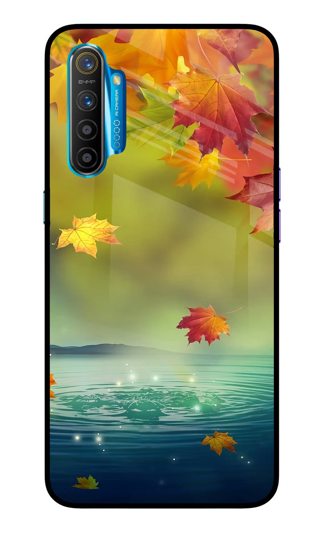 Flowers Realme XT/X2 Glass Case Back Cover by Casekaro